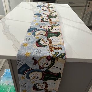 Snowman table runner